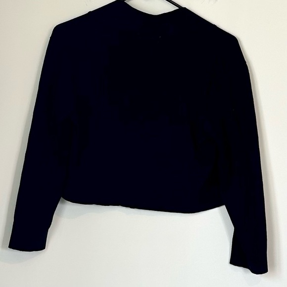 Calvin Klein Black Cropped Shrug Cardigan - Size: Large - Picture 9 of 12